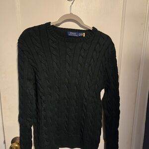 Polo by Ralph Lauren Women's Green Cable Knit Sweater